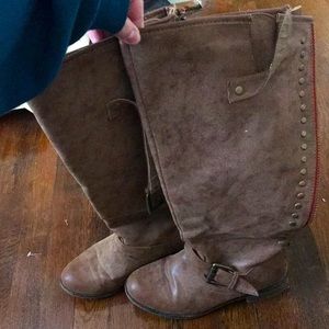 Knee high brown boots